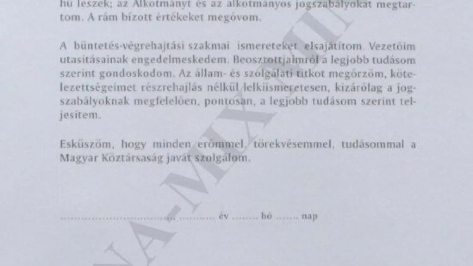 Közalkalmazotti eskü
